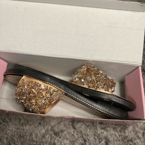 Prima sandals rose gold and black sandals size 9